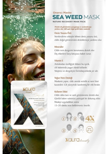 Xaura Global Sea Weed Mask 4'lü Paket