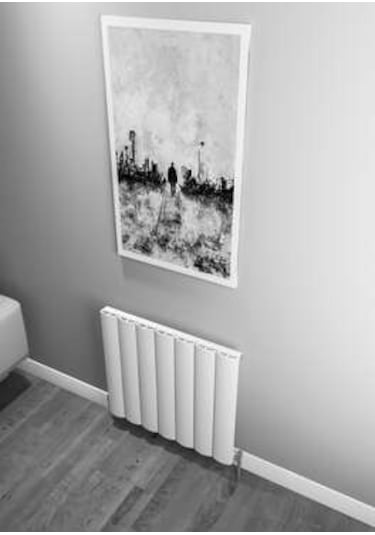 Warma Kavala Yatay Alüminyum Radyatör 660x600 Pütürlü Beyaz Ral 9016