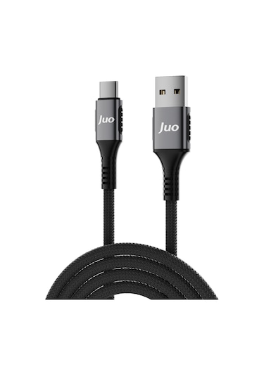 Juo JCB661-B 66w Usb-a To Type-c Örgülü Hızlı Şarj Ve Data Kablosu 1 Metre