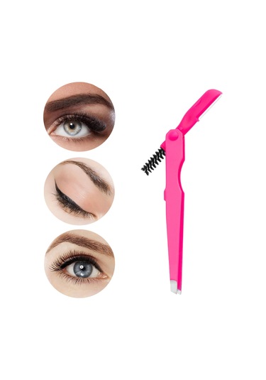 Homyl Kaş Cımbızı Paslanmaz Alet 4mm Düz Uçlu Cımbız Çok Kırmızı Gül