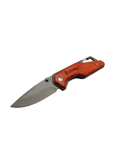 Gerber Kancalı Ahşap Çakı X27a 19 Cm Haki