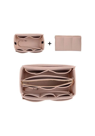 Moveevo Çok Işlevli Ve Büyük Kapasiteli Büyük Marka Makyaj Çantası, Keçe Çanta, Orta Çanta, Katlanabilir, Çıkarılabilir