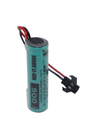 3.7V 14500 Li-Ion Siyah Soketli Oyuncak Araba Pili 14Mm X 50Mm Ö