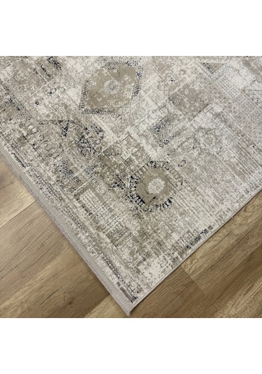 Luxess Halı Roma 1129 Gri Krem Modern Salon Halısı Gri Krem
