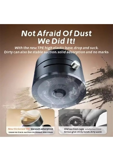 Mini Çift Taraflı Vakumlu Manyetik Araç Telefon Tutucu Çok Gri Siyah