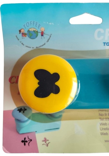 Çift Taraflı Şekilli Delgeç, Şekilli Punç 2,5cm Kelebek-ayıcık Çok Renkli
