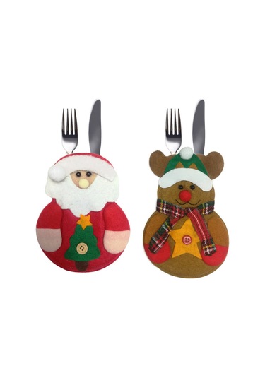 Ximistore9 Noel Masası Dekorasyonu: 6 Adet Non-woven Kürdan Bantı, Santa Ve Geyik Desenli, Yeniden Kullanılabilir, Festivite Atmosu Katıyor