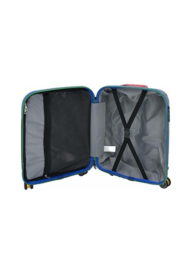 Cap Polo's Polipropilen Üçlü Valiz Set Gri Çok Renkli