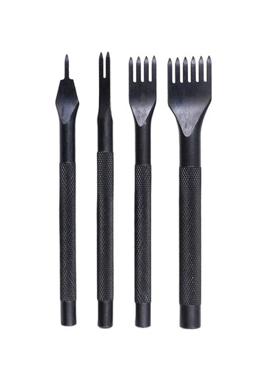Trendooze Zımbalar Seti Sanatları Punch Prong El Dikiş Deri Delik Aracı Adet 6 4 4 3mm 2 1 Ap