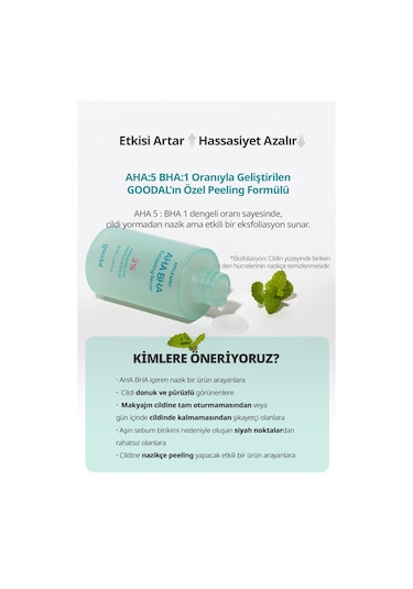 %3 Aha Bha & Elma Nanesi İçerikli Peeling Etkili Serum Goodal Applemint Aha Bha 3% Exfoliating Serum
