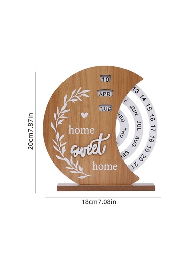 Suntek Ahşap Sürekli Takvim El Sanatları Masa Aksesuarları Ay
