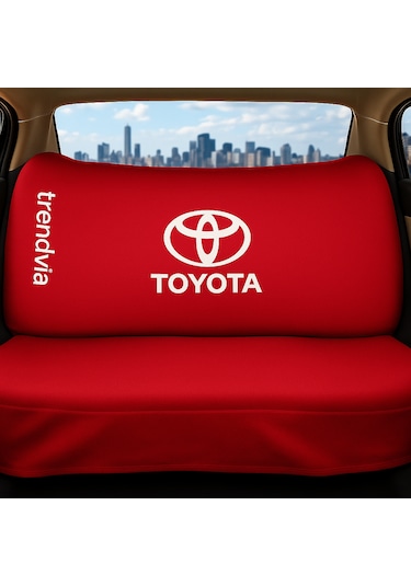 Toyota Uyumlu Ön Arka Koltuk Kılıfı Penye Servis Tipi Oto Koltuk Koruma Seti Kırmızı