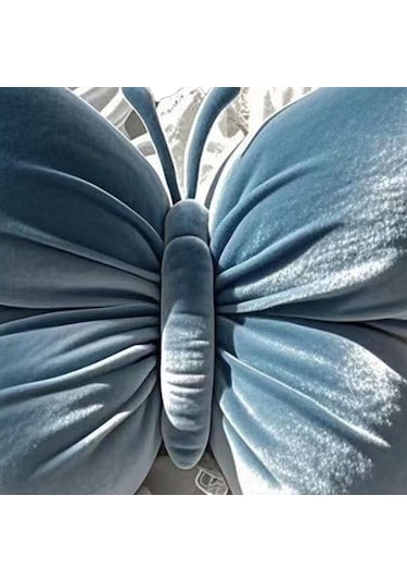 Suntek Kelebek Şekilli Yastık El Sanatları Kanepe Minderi İç Mavi