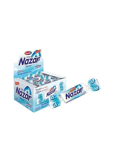 Nazar Şekersiz Sakız White Nane x 100 Adet