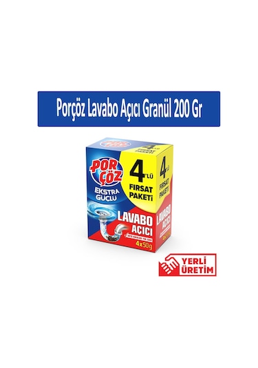 Lavabo Açıcı Granül 200 Gr X 4 Adet
