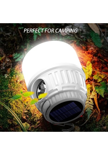 Suofeng Güneş Enerjili Dışarıda Kullanıma Uygun Sulama Dayanıklı Fener, Kamp, Gece Pazarı Ve Acil Durum Aydınlatması Beyaz