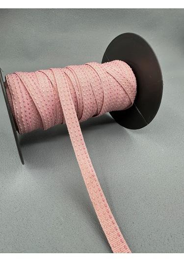 1 Cm Çizgili Puntalı Şerit-5 Metre - Gül Kurusu