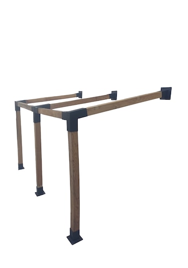 Gölgelik Duvar Montaj Seti 8x8cm Pergola Çardak Demir Bağlantı