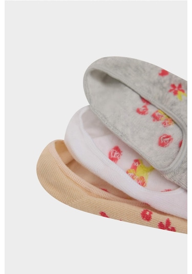 DeFacto Kadın 3'lü Pamuklu Babet Çorap E2033AXNSKR1