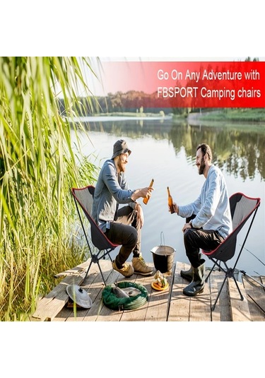 Dashanshop 1/2 Adet Kırmızı A Taşınabilir Ay Sandalyesi Kamp Seyahat Plaj Piknik Hafif Kompakt Katlanır Dış Mekan Sandalye Çantası Altın