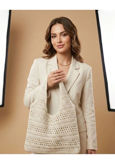 Luxetıque Kadın Plaj Çanta Model:xc20 Yeşil