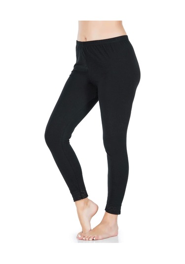 Derya Kurşun Paça Dantelli Uzun Kadın Tayt 413 Gri