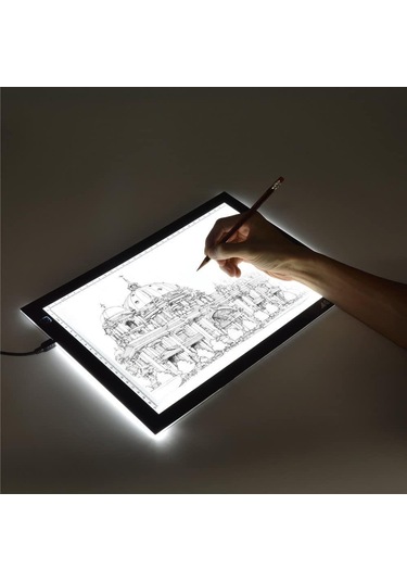 Valkyrie Led Işıklı A4 Boy Çizim Kopyalama Eskiz Çizim Ultra İnce