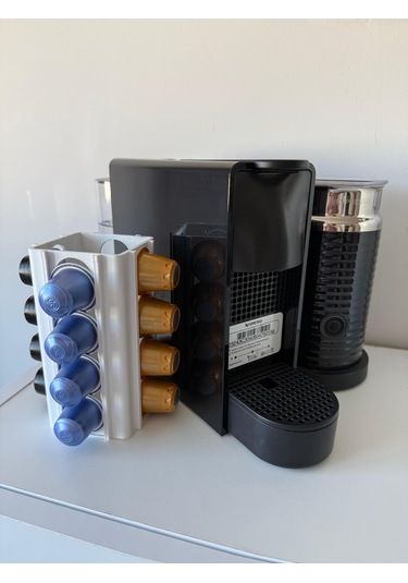 Kapsül Kahve Tutucu Dekoratif Standı 16 Kapasiteli Nespresso Beyaz Mat