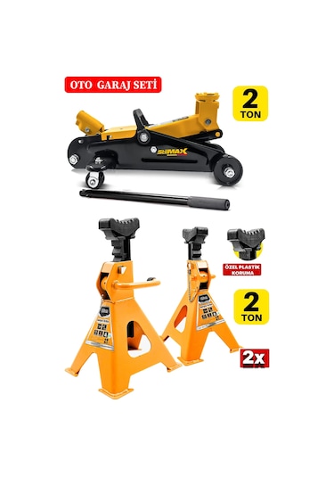 Stilmax 2 Tontekerlekli Araç Krikosu +2 Ton X2ad Çift Sehpa Tip