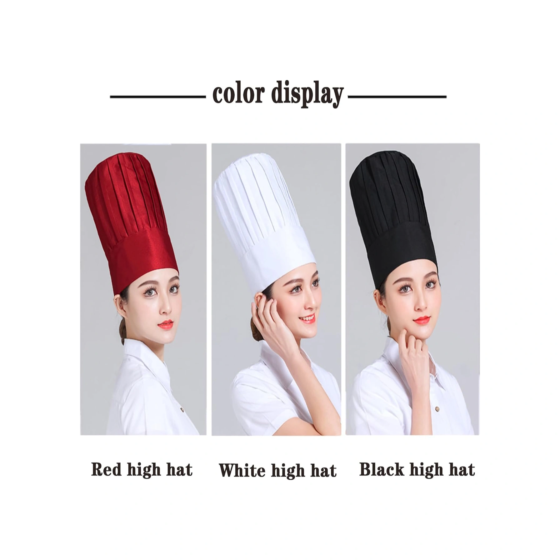 Youtek Erkek Kadın Yetişkinler İçin Esnek Kumaş Ayarlanabilir Pamuklu Mutfak Şapka, Siyah Beyaz Renkli Mutfak Çalışma Şapkası