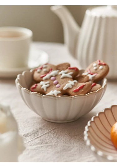 Roomi 340 Ml Seramik Derin Salata Kasesi, Desenli Tabak 196049131 Sütlü