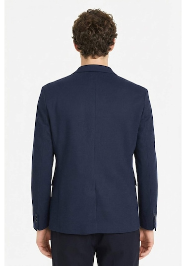 Defacto Slim Fit Dar Kesim Blazer Ceket F7690ax26spnv64 Lacivert-nv64