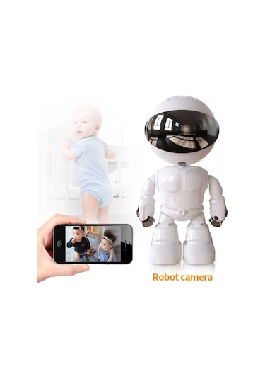 1080p  Robot Görünümlü  Wifi Ip Güvenlik Kamerası  Kablosuz Gece