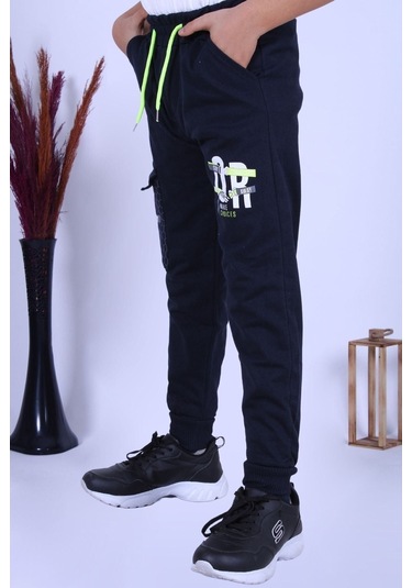 3'lü Farklı Baskı Detaylı,beli Lastikli Erkek Çocuk Eşofman Altı Çok Renkli