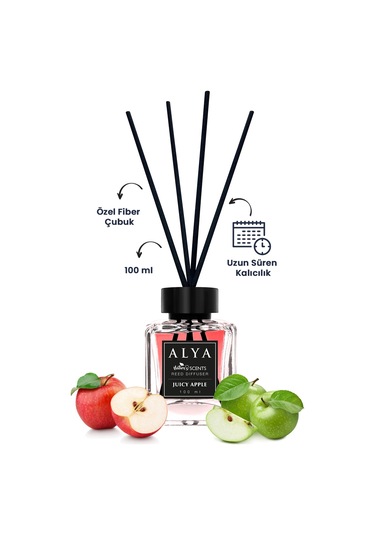 Alya Nature's Scents Juicy App + Lavender + Juicy Apple Bambu Çubuklu Oda Kokusu 3 x 100 ML