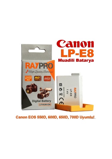Canon Eos 550D 600D 650D 700D için Lp-E8 Batarya Pil Lpe8