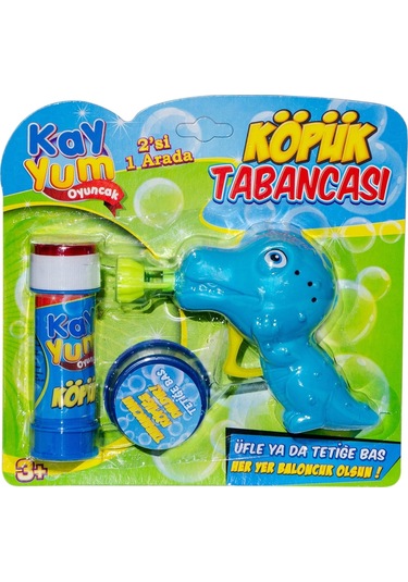 Timsah Figürlü Köpük Tabancası - Baloncuk Tabancası - Köpüklü Silah - Baloncuk Oyunu Mavi