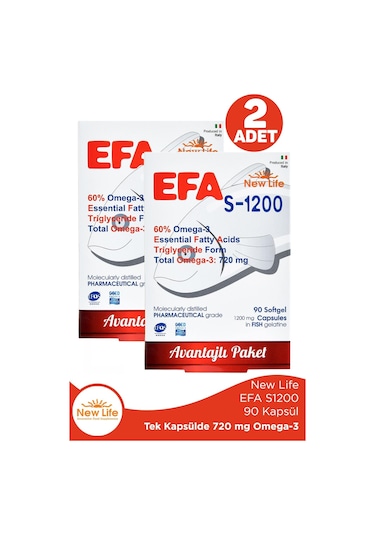 New Life Efa S-1200 Mg 90 Kapsül 2 Adet