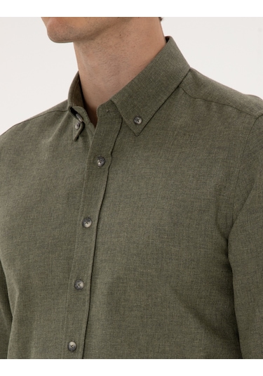 Pierre Cardin Erkek Haki Gömlek Desenli 50316751-vr027 Haki