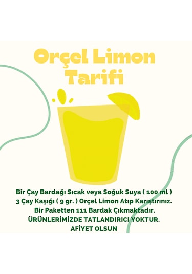 Orçel Toz İçecek Seti Oralet Çay Sıcak Soğuk Karışık 5 x 1 KG