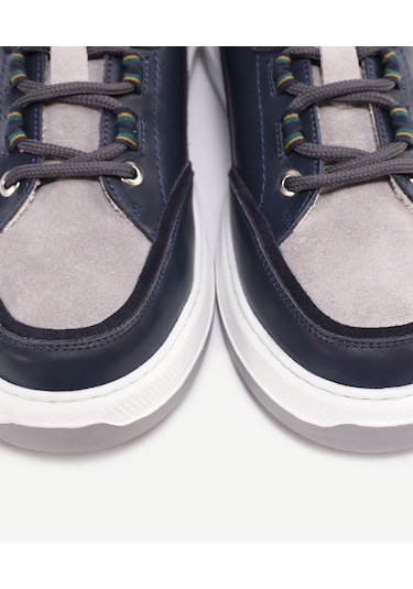 Yargıcı Deri Bağlı Sneakers 24yeay4469x 004 Lacivert