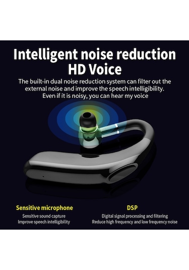 Soulader Bluetooth 5.1 Tek Kulaklık Mikrofonlu Kablosuz Kulak Üstü Kulaklık