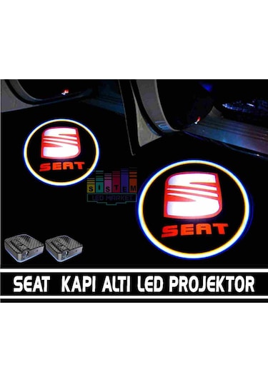 Seat Araçlar İçin Pilli Yapıştırmalı Kapı Altı Led Logo N11.8647