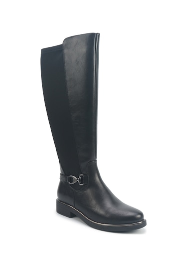 Polaris 326048.z 5pr Siyah Kadın Düz Çizme 000000000102044831 Siyah