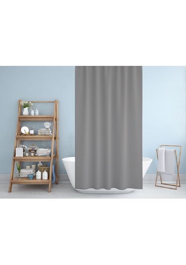 Zethome Jackline Banyo Duş Perdesi 0010 Gri Çift Kanat 2X120X200 Çok Renkli