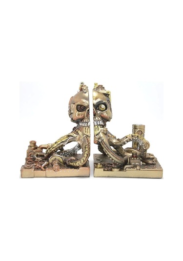 Steampunk Polyester Ahtapot Kitap Stoperi Renkli