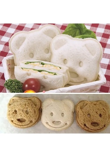 Trendooze Sevimli Ayı Şekilli Sandviç Kalıbı Sarı 1 Adet Mükemmel Sandviçler İçin Kolay Mutfak Aleti Gaojunshop01