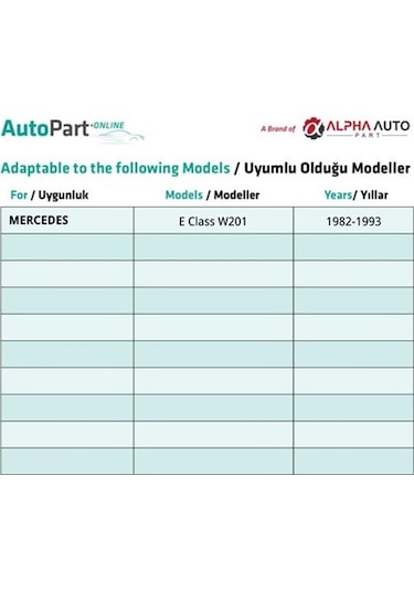 Mercedes E Class W201 İçin Bagaj Kilit Yayı Bagaj Kilidi