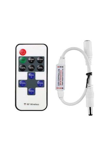 Soketli Şerit Led Kontrol Cihazı Rf Kumandalı Dimmer