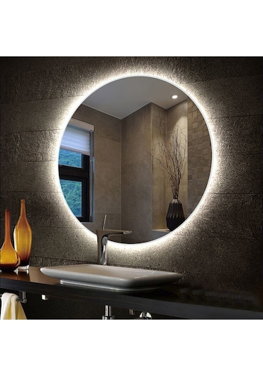 70 Cm Beyaz Ledli  Banyo Aynası Tuvalet Aynası